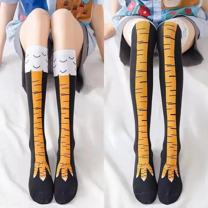 Funny Chicken Leg Socks - Funny Chicken Paw Stocking Over-knee Pressure