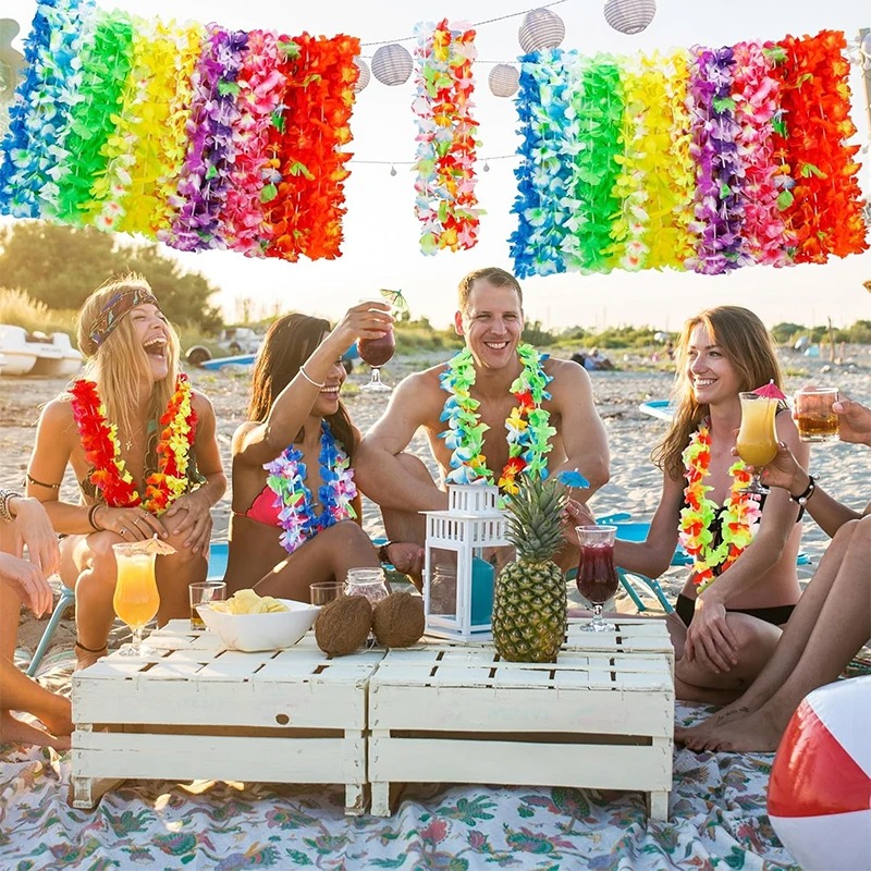 6/12/24Pcs Hawaiian Leis Party - Glow In The Dark Party Glasses review and price