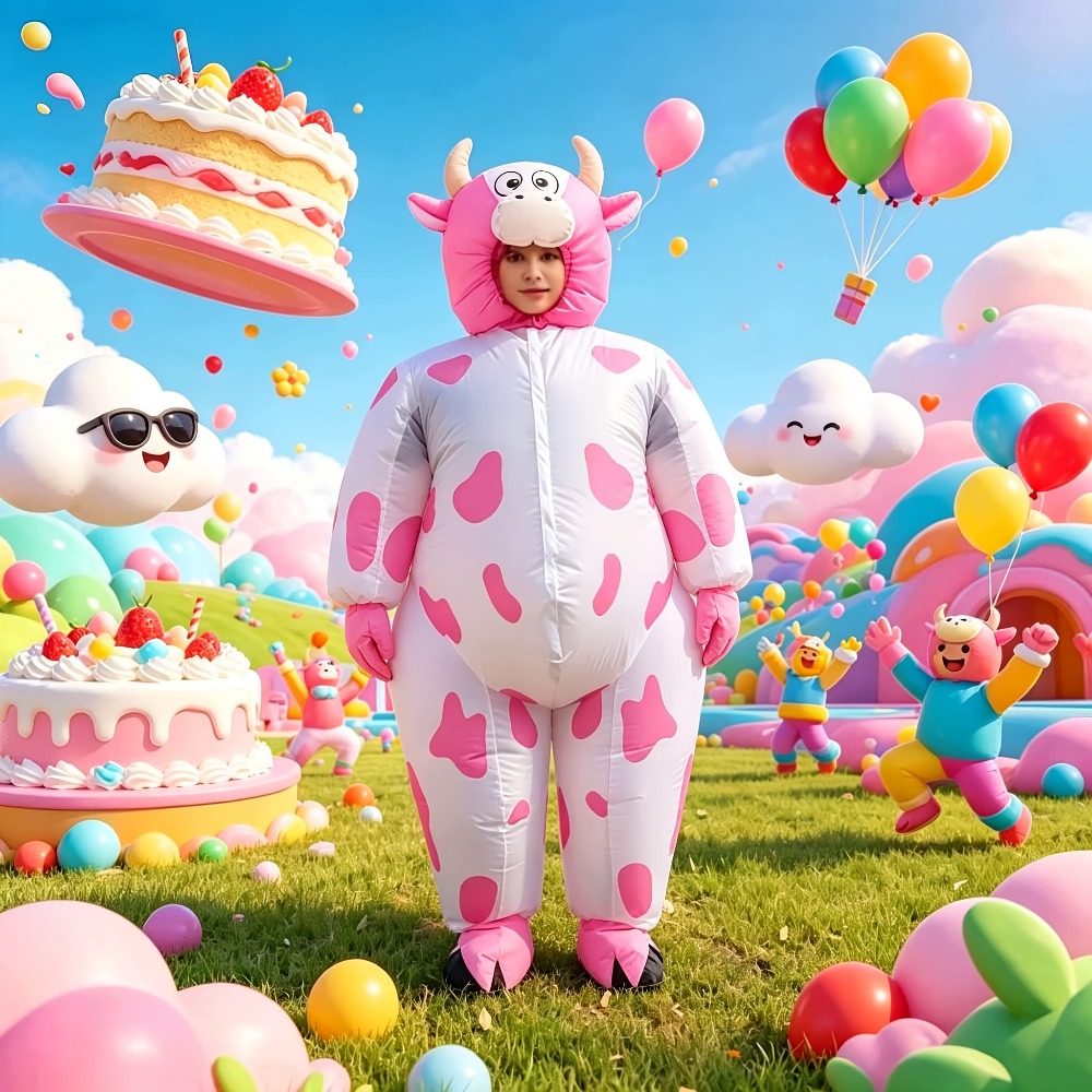 Funny Inflatable Pink Cow Cost - Costumes review and price