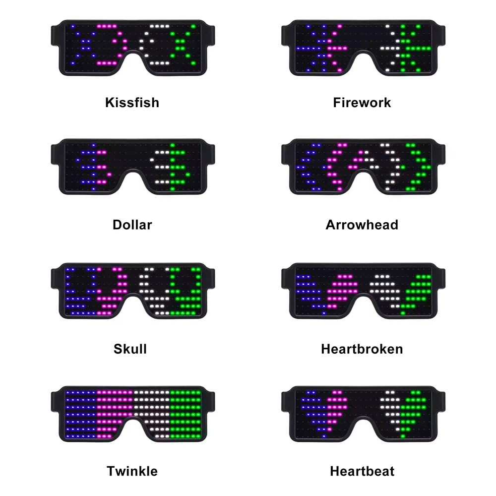 LED Glasses Light Up Dynamic P - Glow In The Dark Party Glasses review and price