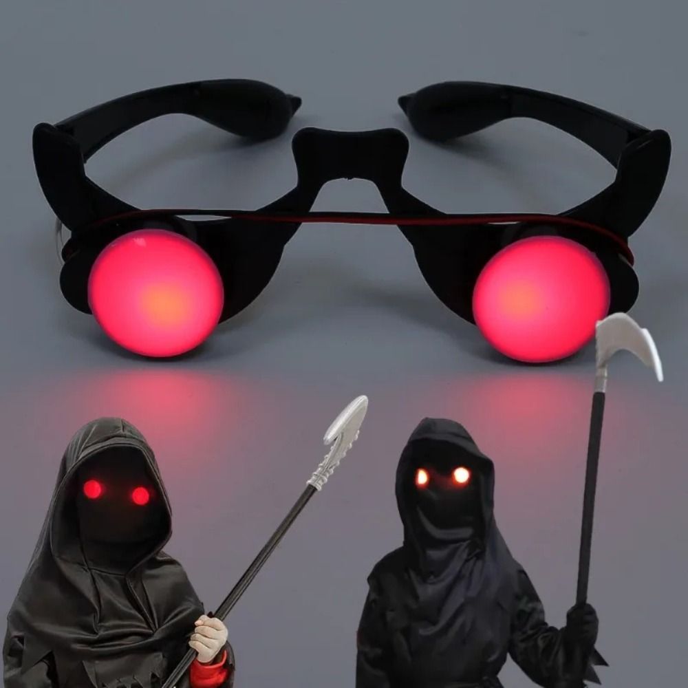 ABS LED Eyewear Red Eyes Glass - Glow In The Dark Party Glasses review and price